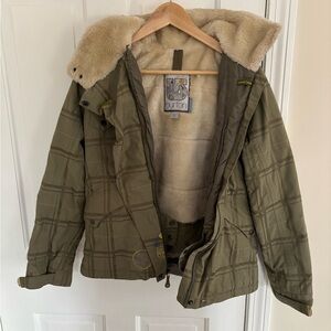 Burton Olive Jacket with Cream Lining